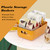 OWill 7 Pack Plastic Storage Bins, 4.2L Small Organizer Baskets with Handles, Pantry Cabinet Bathroom Classroom Storage Containers, Colorful Shelf Bins for Home Kitchen Closet Organization