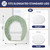Baahrnom Luxury Soft Microfiber Toilet Lid Cover Machine Washable Solid Toilet Seat Cover 17.5" x 15" Adjustable Rubber Backing Fits Most 16-17.5" L x 14-16" W Round Oblong and Elongated Toilet Seat
