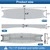 Goovilla Pool Ladder Steps Replacement, (3-Pack) 18" Universal Heavy-Duty Molded Plastic Swimming Pool Ladder Rung Step with 6 PCS Stainless Steel Bolts for Inground and Above Ground Pools, Grey