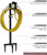 Artigarden Freestanding Outdoor Garden Hose Holder Stand with Brass Faucet, Heavy Duty Metal Water Hose Reel Storage Stake Rack for Backyard, Black (Hose not Included)