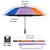 G4Free 68 Inch UV Protection Golf Umbrella Auto Open Vented Double Canopy Oversize Extra Large Windproof Sun Rain Umbrellas (Rainbow/Black)