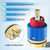 (1Pack) JH02BJ HL-40 Shower Cartridge Replacement,40mm Ceramic Pressure Balance Cartridge,for Tub and Shower Faucet Valve,Blue, Red