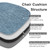 baibu 14x14 Memory Foam Metal Chair Cushions Set of 4, Dual-Layer Design Non-Slip Metal Dining Chair Pads Kitchen Seat Cushion with Machine Washable Cover, 4 Counts, Blue