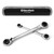 DURATECH 4-in-1 Reversible Ratcheting Box Wrench Set, Double Box End, SAE, 2-Piece, 5/16, 3/8, 7/16, 1/2 & 9/16, 5/8, 11/16, 3/4-Inch, CR-V Steel, Mirror Polished, with Rolling Pouch