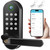 Fingerprint Smart Door Lock with Handle & Keypad – Bluetooth Keyless Entry for Front Door, Home, Kids, Guests, Airbnb & Rental, App + Code Access, Compatible with Alexa & Google, Easy DIY Install