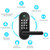 Fingerprint Smart Door Lock with Handle & Keypad – Bluetooth Keyless Entry for Front Door, Home, Kids, Guests, Airbnb & Rental, App + Code Access, Compatible with Alexa & Google, Easy DIY Install