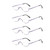 KoKoBin Half Reading Glasses,4 Pack Half Rim Metal Frame Glasses Spring Hinge Readers with Leather Pouch for Men and Women (Purple,1.50)