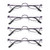 KoKoBin Half Reading Glasses,4 Pack Half Rim Metal Frame Glasses Spring Hinge Readers with Leather Pouch for Men and Women (Purple,1.50)