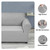 Joccun Stretch Chair Couch Cover,1-Piece Sofa Slipcover Spandex Jacquard Fabric Sofa Covers with Elastic Bottom,Washable Furniture Protector for Dogs,Cats,Kids(Armchair, Wide 35" - 55",Silver)