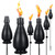 DIKAIDA Metal Citronella Torches, 6 Pack Torches Garden for Outside 60 inch Flickering Flame Citronella Outdoor Light Torch,Metal Torches for Outside, Camping Patio Pathway Table Torch(Jet Black)