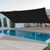 Hlimior 36 ft x 18 ft Black Pool Leaf Net for Rectangle Inground Above Ground Pool Screen Fine Mesh Sunshade Catches Leaves
