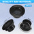 VIHOSE 24 Pcs 4'' ABS Round Vent Cover Plastic Soffit Vents Exhaust Bathroom Vent Cover with Built-in Fly Screen Mesh Air Vent Louver Grille Cover for Bathroom Office Home Kitchen, Black