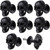 FANYUN 8 Pack Skull Skeleton Cabinets Knobs, Single Hole Pull Handle for Drawer Wardrobes Bookcases Dresser Closets Hardware Furniture Decoration (Black)