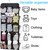 MISSLO 30 Large Pockets Dual Sided Hanging Shoe Rack for Closet Organizer with Rotating Hanger Hanging Shoe Shelves, Black