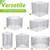 Zubebe 14 Pack Small Wire Plant Protectors Square Plant Protectors from Animals Mesh Cage Chicken Wire Cloche for Shrubs and Vegetables with Ground Stakes and Nylon Ties (12 x 12 Inch)