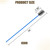 16-Inch Flexible AC Drain Line Cleaning Brush, 5-Pack, for Condensate P-Trap and HVAC Systems, Blue