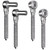 Insaga Cast 304 Stainless Steel Heavy Duty Gate Hinges, 2Pack Gate Hinges Heavy Duty, M12 Hook and Eye Hinges, Partial Thread Gate Bolt Hook, Wood Gate Hinge for Farm, Fence Gates