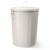 Plexon Galvanized Steel Round Trash Can with Lid Powder Coated Metal - 20 Gallon, Off-White