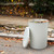 Plexon Galvanized Steel Round Trash Can with Lid Powder Coated Metal - 20 Gallon, Off-White