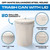 Plexon Galvanized Steel Round Trash Can with Lid Powder Coated Metal - 20 Gallon, Off-White