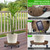 Ganggend 15.7" Metal Plant Caddy, Heavy Duty Planter Pot Mover with Iron Lockable Wheels and Drain Hole, Large Rolling Dolly Planter Caddy Flower Pot Indoor and Outdoor Flowerpot Tray (2pcs)