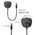 XMSJSIY RJ9 Telephone Training Adapter Headset Splitter 4P4C Phone Line Jack Y Splitter Adapter Cable with 2 Mute Buttons for Call Center -30CM/11.8INCH (2 Mute)