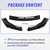 KUAFU 3Pcs Front Bumper Lip Compatible with 2016-2021 Honda Civic 10th 4DR Sedan, Spoiler Splitter Body Kit, PP Plastic Gloss Black