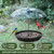 Kingsyard Adjustable Platform Bird Feeder for Outdoors, Hanging Metal Seed Tray with Clear Rain Proof Dome, Large Capacity for Wild Bluebird Cardinal Goldfinches, Black