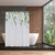 Relaxdays Shower Plants, Bathroom 180 x 200 cm, Anti-Mould, Washable, 12 Rings, Bath Curtain, Multicoloured, Polyester, 180x200
