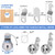 Cylinnda 5/8" Zinc Alloy Cam Locks (8 Pack) with Keys - Keyed Alike Set for Mailbox, Toolbox and Pickup Trucks
