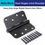 Eumtenr 304 Stainless Steel 4" Door Hinges, Heavy Duty Ball Bearing Door Hinges 1/2'' Radius Corners for Exterior Interior Gate Swing Security Doors - Set of 2 Hinges (Matte Black)
