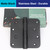 Eumtenr 304 Stainless Steel 4" Door Hinges, Heavy Duty Ball Bearing Door Hinges 1/2'' Radius Corners for Exterior Interior Gate Swing Security Doors - Set of 2 Hinges (Matte Black)