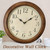 CHIRAY 16-Inch Solid Wood Silent Non-Ticking Decorative Wall Clock with Large Arabic Numerals Battery Operated Analog Retro Clock for Living Room, Kitchen, Bedroom