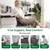 FuturaLoom One-Piece Memory Foam Seat & Back Cushion - Lumbar Support, Adjustable Strap, Non-Slip Bottom - Breathable Removable Cover for Office Chair, Car, Truck (Grey)