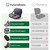 FuturaLoom One-Piece Memory Foam Seat & Back Cushion - Lumbar Support, Adjustable Strap, Non-Slip Bottom - Breathable Removable Cover for Office Chair, Car, Truck (Grey)