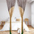 HYVAKUPPA Handmade Bamboo Beaded Curtain for Doorways 65 Strands 35.5" x 75" Boho Door Curtains Window Hanging Room Divider Partition for Home Decoration