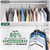 DOIOWN Clothes Hangers Space Saving: 6 Tier Coat Hanger Space Saving Hangers Non Slip Foam Padded Hanger, 3 Pack Black Metal Sweater T Shirt Hangers for Men Women, Closet Organizers and Storage