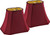 GO&SO Square Cut Corner Lampshades Burgundy Red, 8x14x11 Inch Medium Table Lamp Shades, Natural Faux Silk Lamp Shade for Floor Lamps,Bedroom and Living Room, Easy Assembly Required (Set of 2)