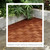 THYOI Premium Deck Tiles, Patio Flooring - Set 10 Pcs 12”x12”x0.9” Interlocking Deck Tiles, Waterproof Acacia Wood for Balcony, Backyard, Indoor & Outdoor (Brown, Crossed Pattern, Square Joints)