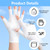 GEDEUBAN 6 Pairs Moisturizing White Cotton Fingerless Gloves for Women