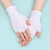 GEDEUBAN 6 Pairs Moisturizing White Cotton Fingerless Gloves for Women