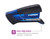 PaperPro Compact Classic Desktop Stapler, 15 Sheet Capacity, No Effort, One Finger, 80% Easier Stapling, Blue