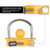 LCGP Yellow Trailer Hitch Lock with Combination Lock, Fits 1-7/8,2 and 2-5/16 Inch Couplers,Adjustable Storage Security, Heavy-Duty Steel