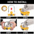 LCGP Yellow Trailer Hitch Lock with Combination Lock, Fits 1-7/8,2 and 2-5/16 Inch Couplers,Adjustable Storage Security, Heavy-Duty Steel
