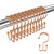 LBYOJKD Double Sided Shower Curtain Hooks with Smooth Gliding Roller Balls, Rustproof Metal Hooks for Curtain and Liner, Set of 12 for Standard and Curved Shower Rods - Rose Gold