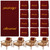 Tatuo 12 Pieces Reserved Seating Signs for Chairs 22 Inch Reserved Signs for Church Pews Cloth Placeholder for Restaurant Wedding Meeting and Event Parties(Burgundy and Gold)