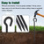 48 Inch Rebar Stakes 1/2" Diameter 6 Pack Steel Ground Anchors with Loop