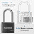 Puroma 4 Pack Keyed Padlock with 6 Keys Alike, 1.8 Inch Locker Lock 40mm Heavy-Duty Locks for Gate Fence Hasp Cabinet Toolbox School Gym Locker (Black)