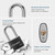 Puroma 4 Pack Keyed Padlock with 6 Keys Alike, 1.8 Inch Locker Lock 40mm Heavy-Duty Locks for Gate Fence Hasp Cabinet Toolbox School Gym Locker (Black)