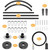 U Shaped Shower Curtain Rod (Both sides: 31.5"-47", Middle: 34.7"-43") Adjustable Genuine 304 Stainless Bathroom Bathtub Shower Curtain Rod Rack with 12 Shower Curtain Rings - Black